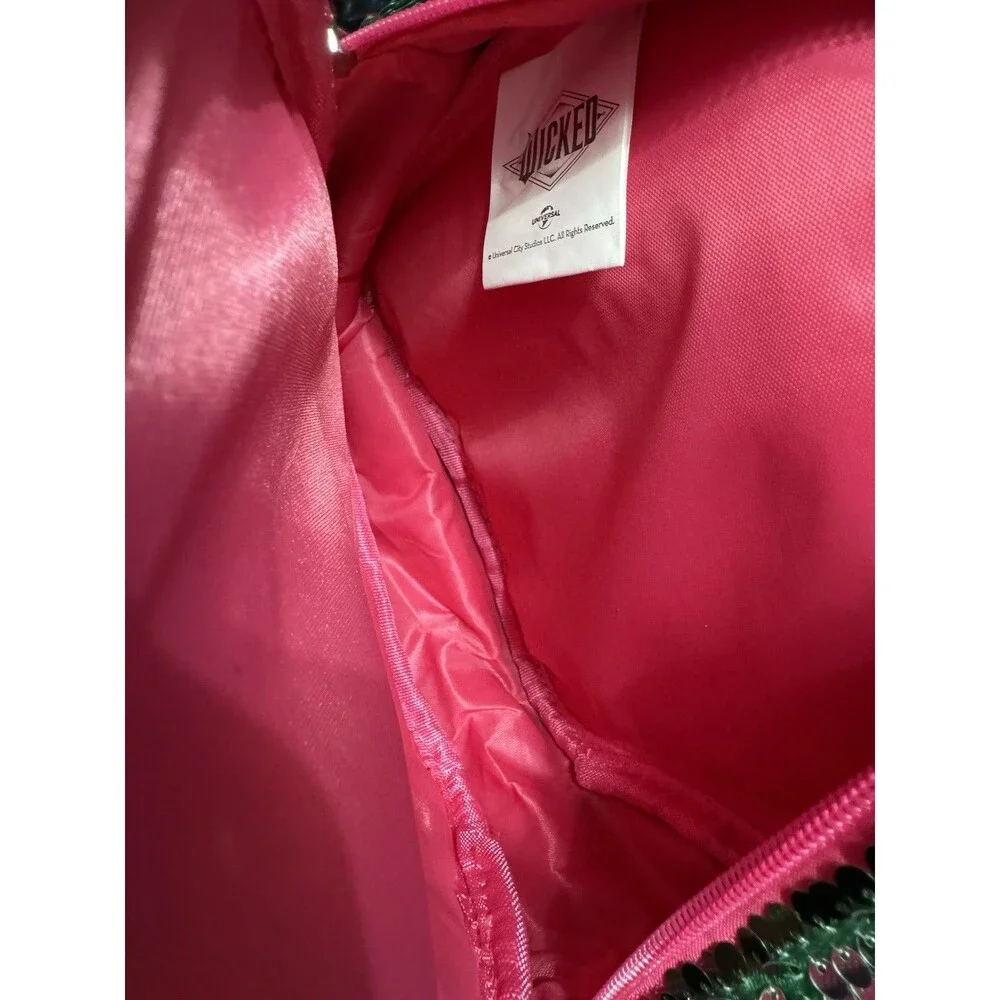 Wicked Movie Glinda Elphaba Mini Backpack Sequin Green Pink Universal Studios